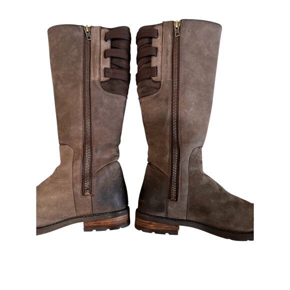 SOLD Ariat Clara H2O Work Boots Women 7.5 Brown Real Leather Tall Equestrian Ful - Picture 6 of 16